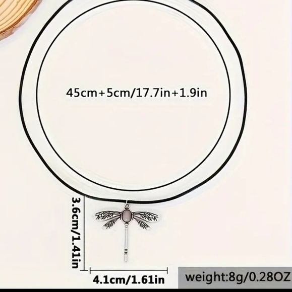 Dragonfly  Bling Necklace Beautiful  Lab Created Gem - Picture 3 of 3